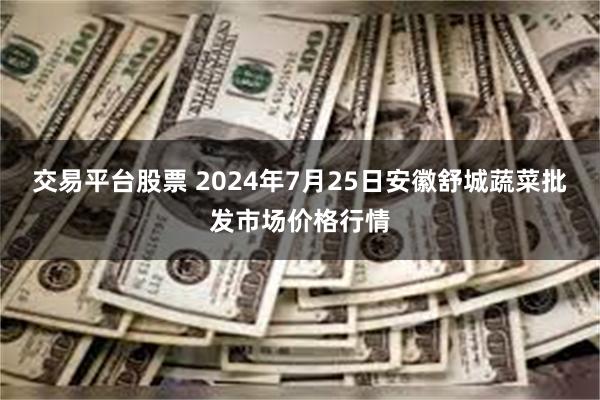 交易平台股票 2024年7月25日安徽舒城蔬菜批发市场价格行情