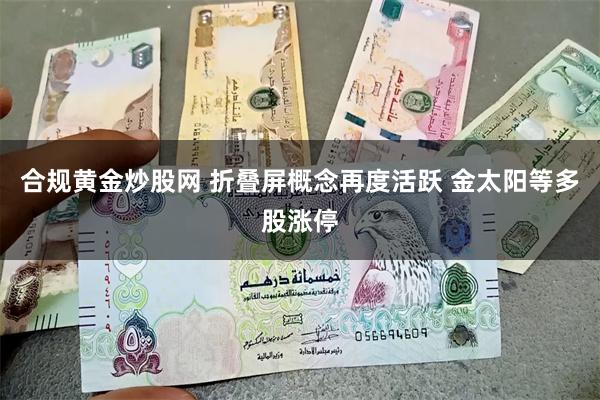 合规黄金炒股网 折叠屏概念再度活跃 金太阳等多股涨停