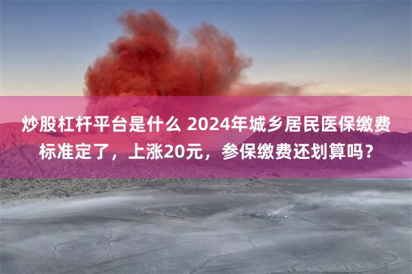 炒股杠杆平台是什么 2024年城乡居民医保缴费标准定了，上涨20元，参保缴费还划算吗？