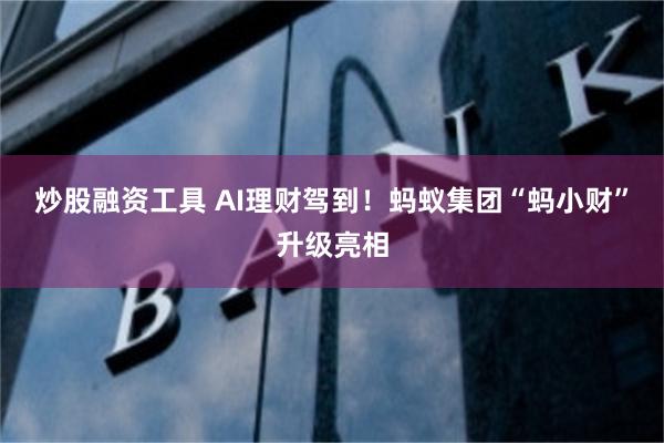 炒股融资工具 AI理财驾到！蚂蚁集团“蚂小财”升级亮相