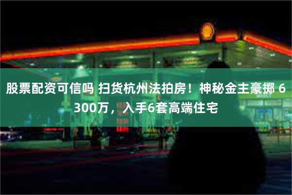 股票配资可信吗 扫货杭州法拍房！神秘金主豪掷 6300万，入手6套高端住宅