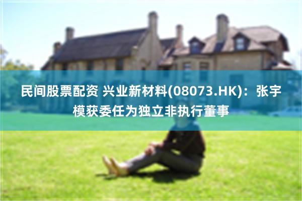 民间股票配资 兴业新材料(08073.HK)：张宇模获委任为独立非执行董事