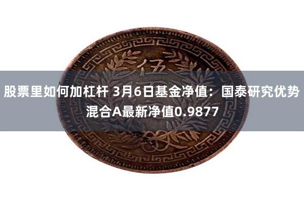 股票里如何加杠杆 3月6日基金净值：国泰研究优势混合A最新净值0.9877